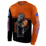 customized boise state broncos baby groot orange black hoodie best selling