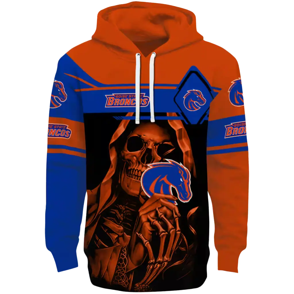 customized boise state broncos grim reaper orange black hoodie best selling customized boise state broncos grim reaper orange black hoodie best selling