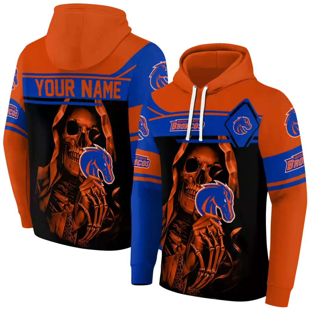 customized boise state broncos grim reaper orange black hoodie fashion forward customized boise state broncos grim reaper orange black hoodie fashion forward