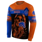 customized boise state broncos grim reaper orange black hoodie best selling