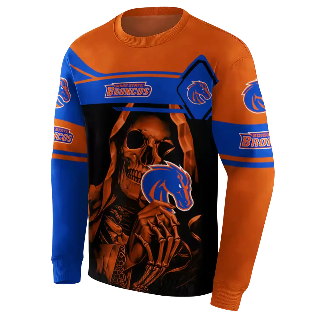 customized boise state broncos grim reaper orange black hoodie new arrival customized boise state broncos grim reaper orange black hoodie new arrival
