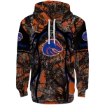 customized boise state broncos hunting theme orange black hoodie best selling