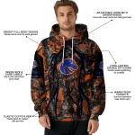 customized boise state broncos hunting theme orange black hoodie best selling