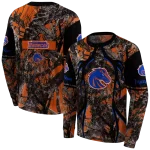 customized boise state broncos hunting theme orange black hoodie best selling