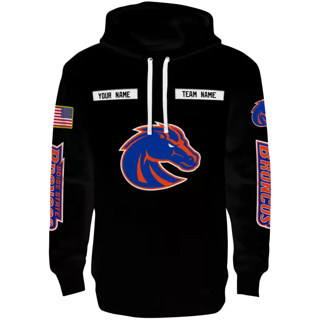 customized boise state broncos punisher skull black hoodie best selling customized boise state broncos punisher skull black hoodie best selling