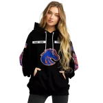 customized boise state broncos punisher skull black hoodie best selling