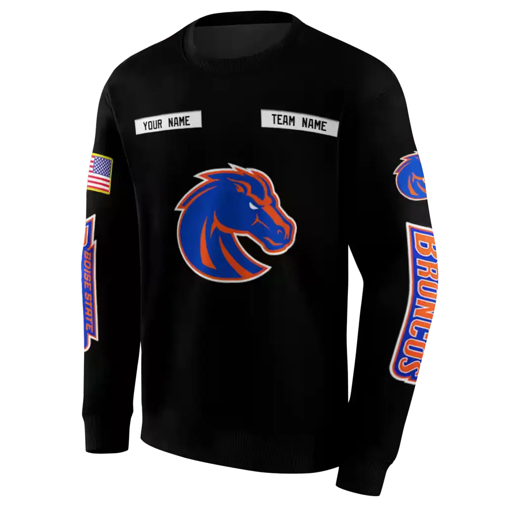 customized boise state broncos punisher skull black hoodie new arrival customized boise state broncos punisher skull black hoodie new arrival
