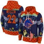 customized boise state broncos spongebob patrick star orange navy hoodie best selling