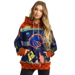 customized boise state broncos spongebob patrick star orange navy hoodie best selling
