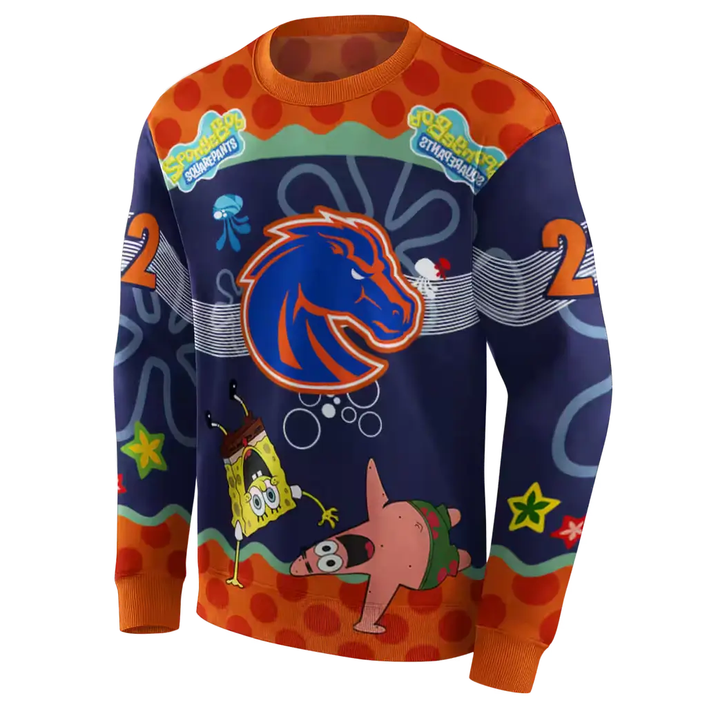 customized boise state broncos spongebob patrick star orange navy hoodie new arrival customized boise state broncos spongebob patrick star orange navy hoodie new arrival