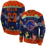 customized boise state broncos spongebob patrick star orange navy hoodie best selling