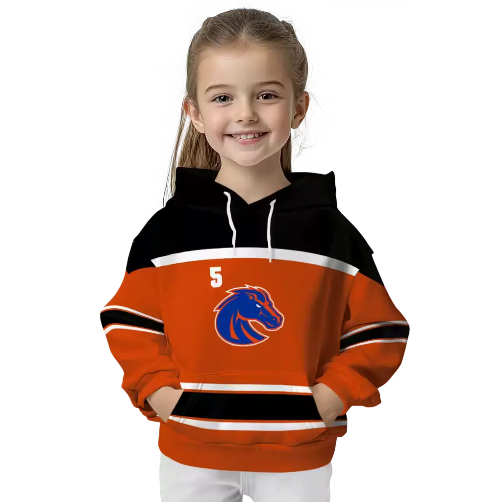 customized boise state broncos striped pattern orange hoodie top rated customized boise state broncos striped pattern orange hoodie top rated