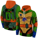 customized boise state broncos superhero armor orange green hoodie best selling