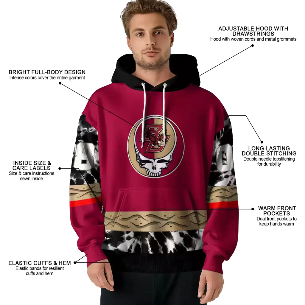 customized boston college eagles grateful vibes maroon hoodie latest model customized boston college eagles grateful vibes maroon hoodie latest model