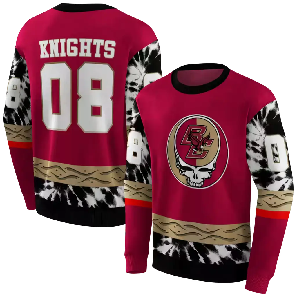 customized boston college eagles grateful vibes maroon hoodie premium grade customized boston college eagles grateful vibes maroon hoodie premium grade