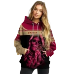 customized boston college eagles grim reaper maroon black hoodie best selling