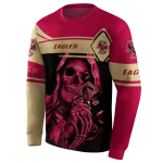 customized boston college eagles grim reaper maroon black hoodie best selling