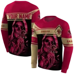customized boston college eagles grim reaper maroon black hoodie best selling
