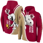 customized boston college eagles peeking snoopy maroon hoodie best selling