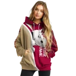 customized boston college eagles peeking snoopy maroon hoodie best selling