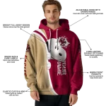 customized boston college eagles peeking snoopy maroon hoodie best selling