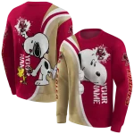 customized boston college eagles peeking snoopy maroon hoodie best selling