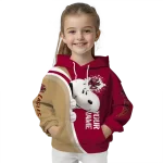 customized boston college eagles peeking snoopy maroon hoodie best selling