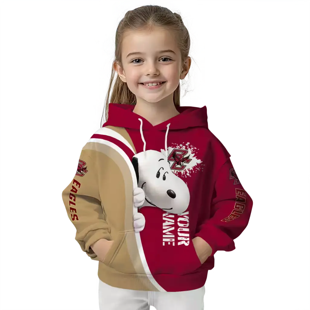 customized boston college eagles peeking snoopy maroon hoodie top rated customized boston college eagles peeking snoopy maroon hoodie top rated