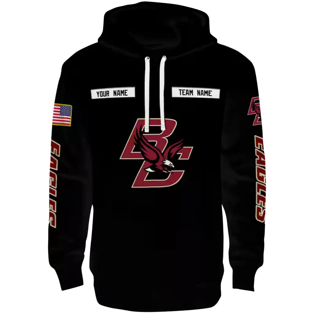 customized boston college eagles punisher skull black hoodie best selling customized boston college eagles punisher skull black hoodie best selling