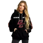 customized boston college eagles punisher skull black hoodie best selling