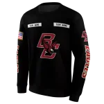 customized boston college eagles punisher skull black hoodie best selling