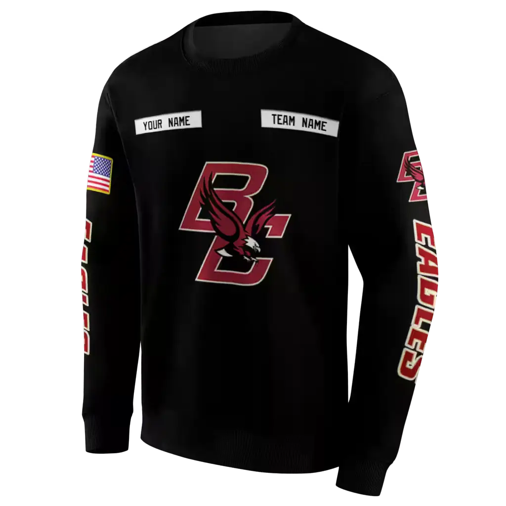 customized boston college eagles punisher skull black hoodie new arrival customized boston college eagles punisher skull black hoodie new arrival