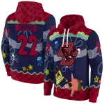 customized boston college eagles spongebob patrick star maroon navy hoodie best selling