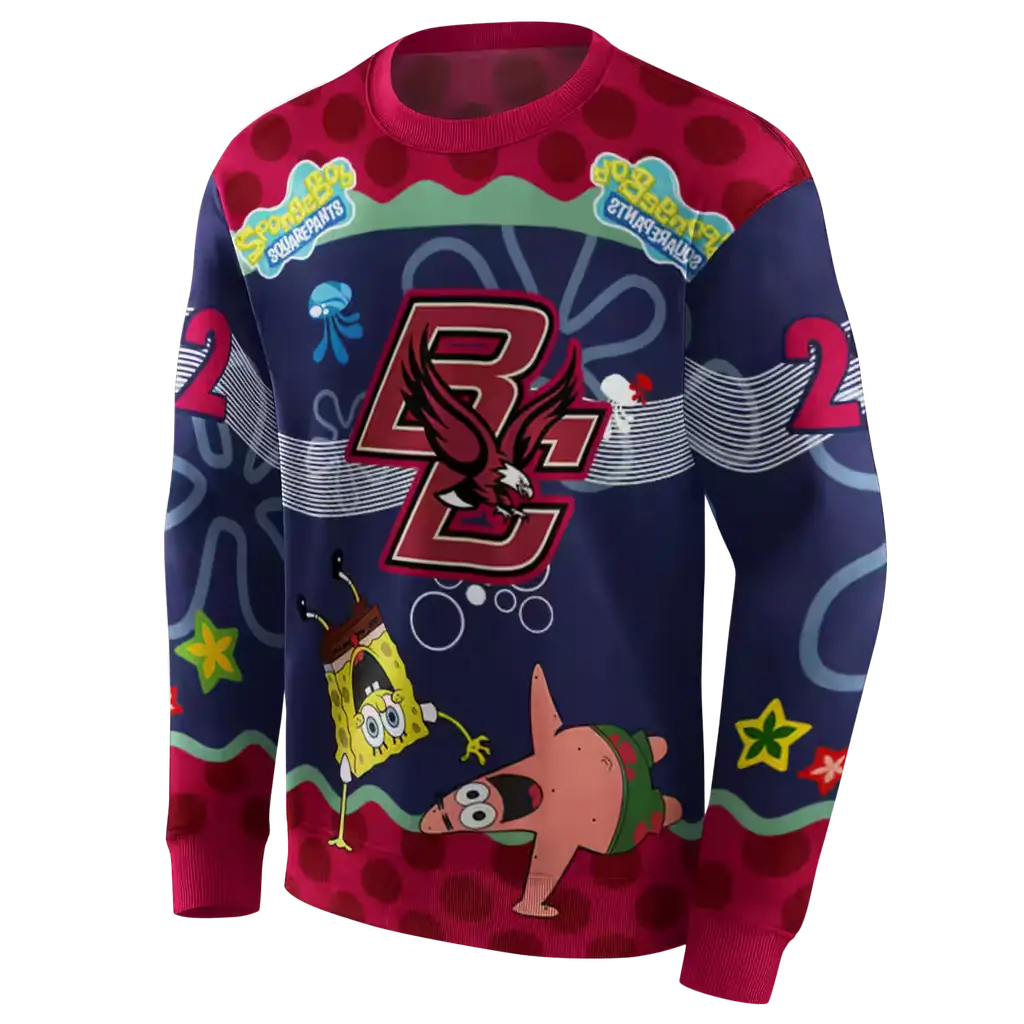customized boston college eagles spongebob patrick star maroon navy hoodie new arrival customized boston college eagles spongebob patrick star maroon navy hoodie new arrival