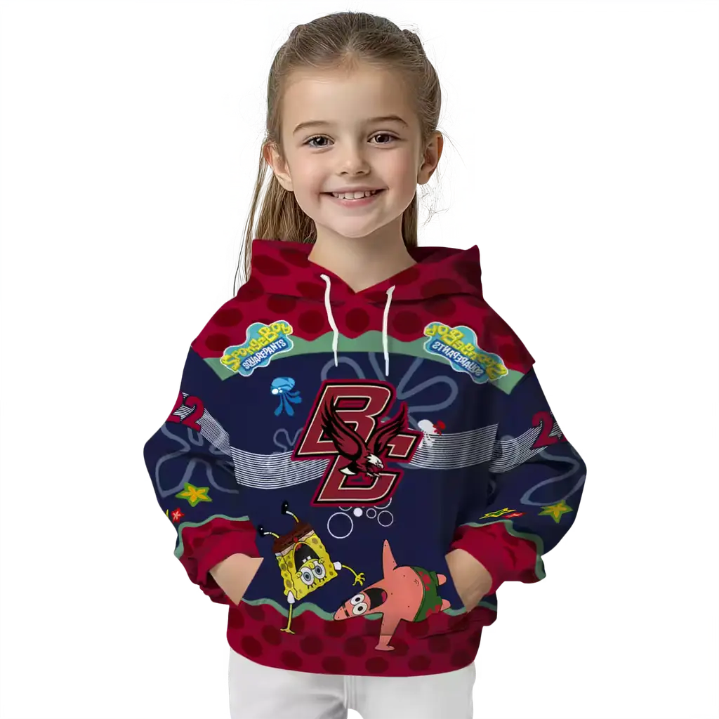 customized boston college eagles spongebob patrick star maroon navy hoodie top rated customized boston college eagles spongebob patrick star maroon navy hoodie top rated