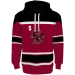 customized boston college eagles striped pattern maroon hoodie best selling