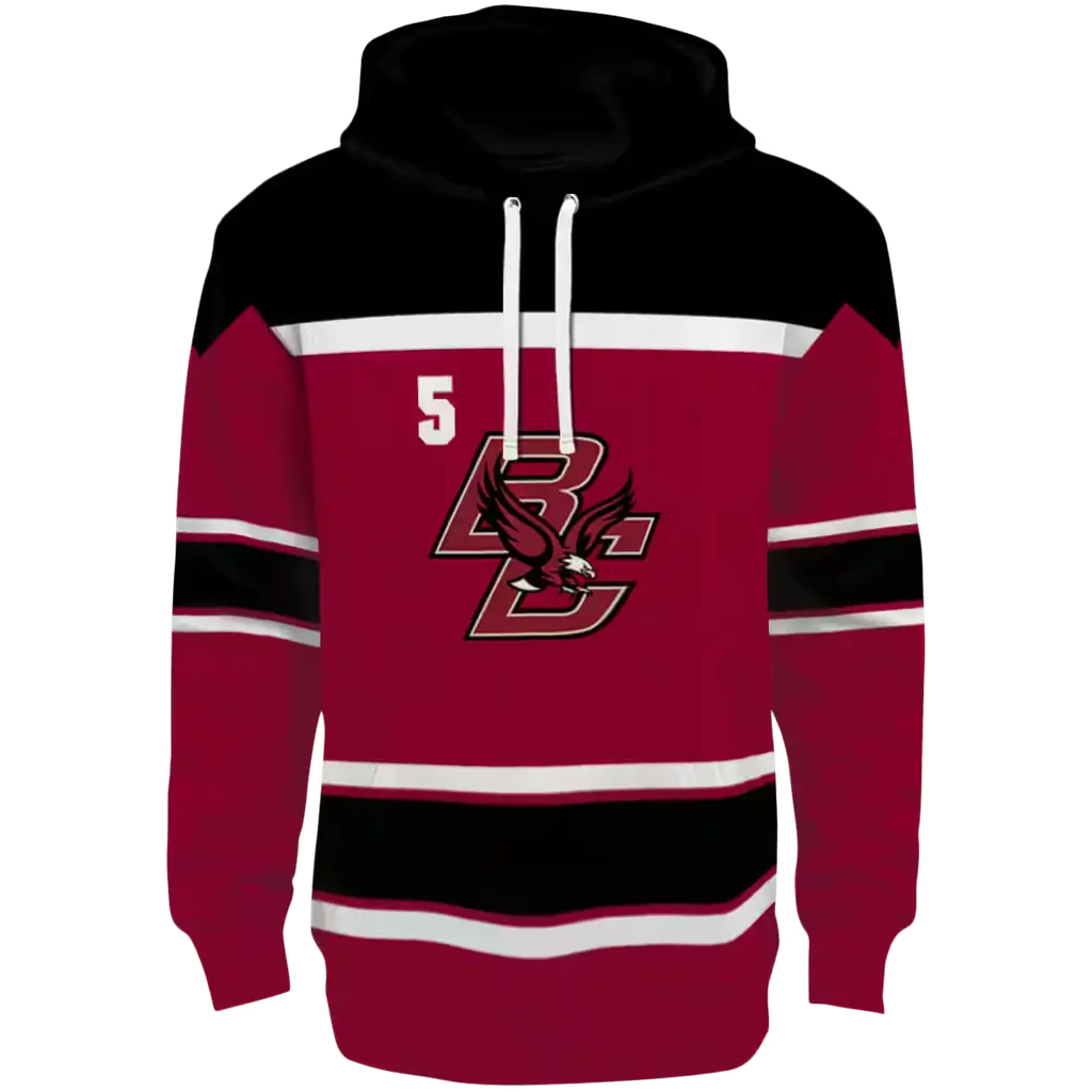 customized boston college eagles striped pattern maroon hoodie best selling customized boston college eagles striped pattern maroon hoodie best selling