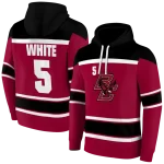 customized boston college eagles striped pattern maroon hoodie best selling