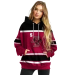 customized boston college eagles striped pattern maroon hoodie best selling