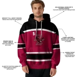 customized boston college eagles striped pattern maroon hoodie best selling