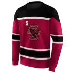 customized boston college eagles striped pattern maroon hoodie best selling