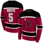 customized boston college eagles striped pattern maroon hoodie best selling