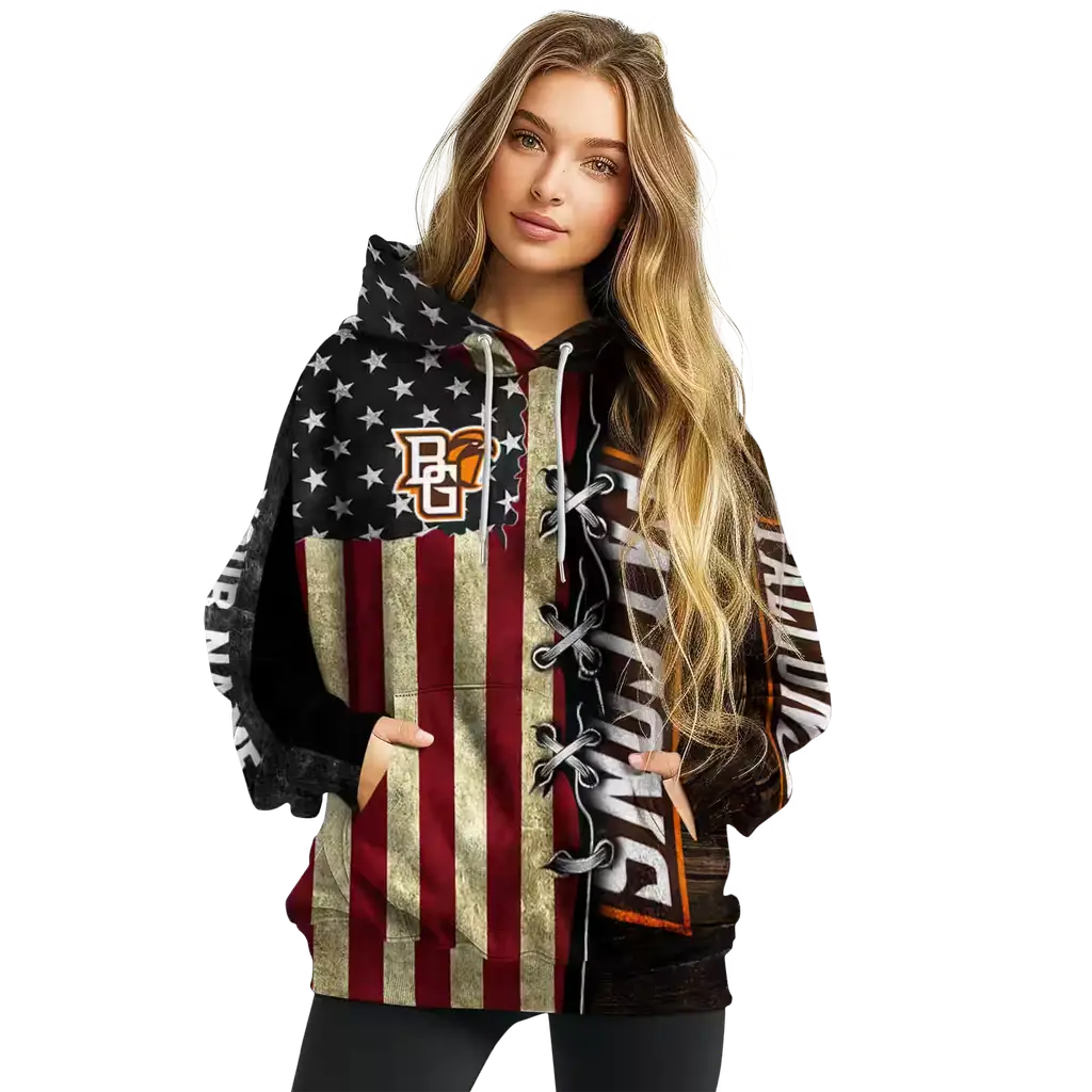 customized bowling green falcons american pride hoodie high quality customized bowling green falcons american pride hoodie high quality