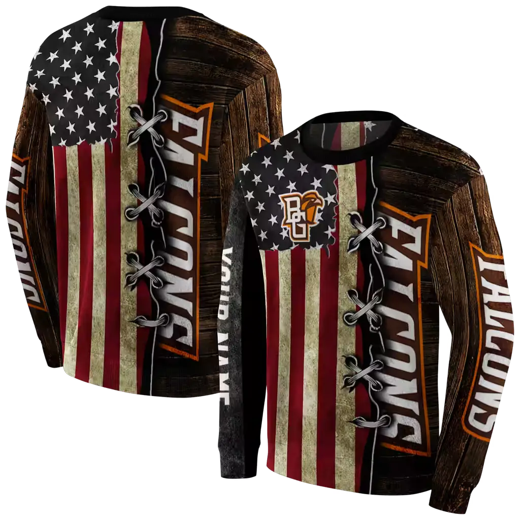 customized bowling green falcons american pride hoodie premium grade customized bowling green falcons american pride hoodie premium grade