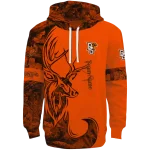 customized bowling green falcons deer silhouette orange hoodie best selling