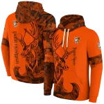 customized bowling green falcons deer silhouette orange hoodie best selling