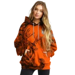 customized bowling green falcons deer silhouette orange hoodie best selling