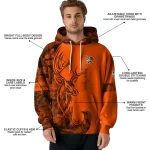 customized bowling green falcons deer silhouette orange hoodie best selling