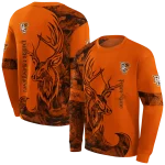 customized bowling green falcons deer silhouette orange hoodie best selling