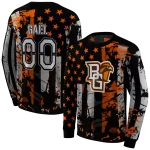 customized bowling green falcons distressed flag orange black hoodie best selling